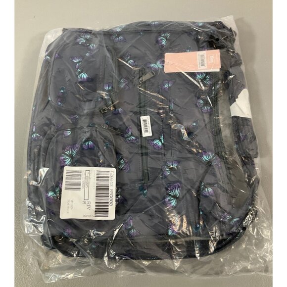 Lug Zipliner Medium Tote Bag - Unisex, Butterfly Grey, Zipper Closure, Stylish D - Picture 5 of 10